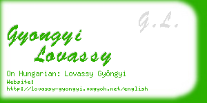 gyongyi lovassy business card